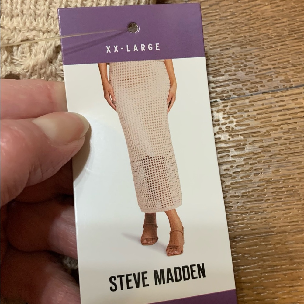 Women’s Steve Madden Cream Crochet Pencil Skirt size 2XL NWT